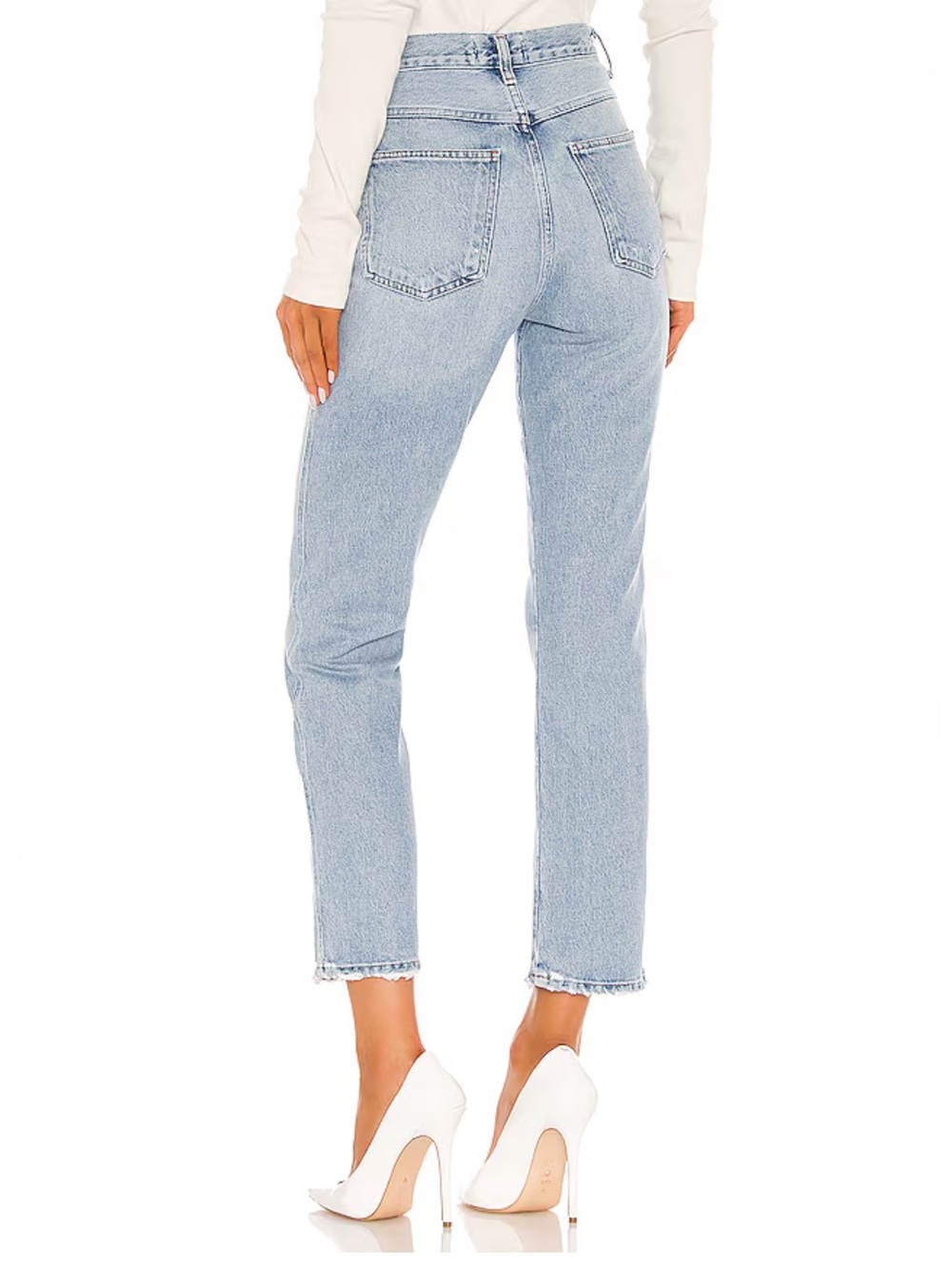 Agolde Pinch Waist High Rise Kick Jeans in Riptide - Picture 4 of 13